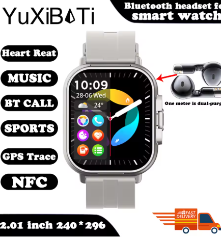 2-in-1 Smart Watch & Bluetooth Earphones